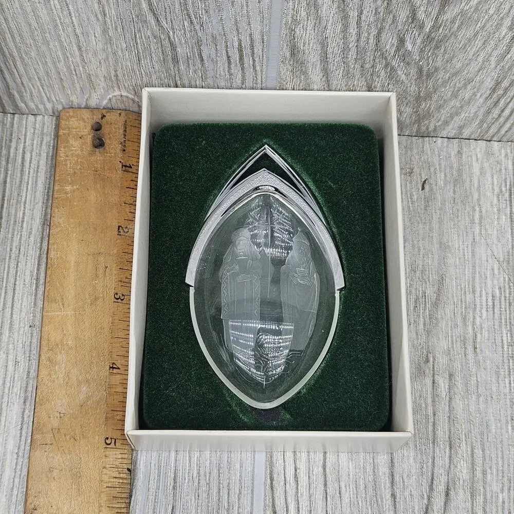 Vintage 1977 Ball Madrigals Three Wise Men Ornament 4086-70 Etched Boxed USA‎